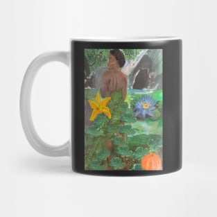 Eden revisited - acrylic painting representing eve in the garden of Eden Mug